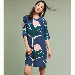 Anthropologie Variety Hour Yvonne Cassie Byrnes Watercolor Shift Dress, Size M